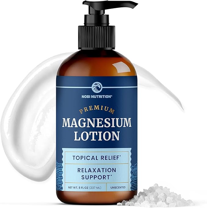 Magnesium Lotion to Relieve Muscle Cramps & Soreness | Calming & Recovery Support, Muscle Relaxation | Topical Magnesium Cream for Leg Cramps | Maximum Absorption | with Shea Butter | 8 fl oz.
