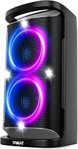 QxbJoy Portable Bluetooth Speaker: 160W Peak Powerful Loud Sound Deep Bass Wireless Boombox Large Subwoofer 15 Hours Battery Life Fast Charging with Led Light Show for Party Outdoor Camping Backyard - Image 1