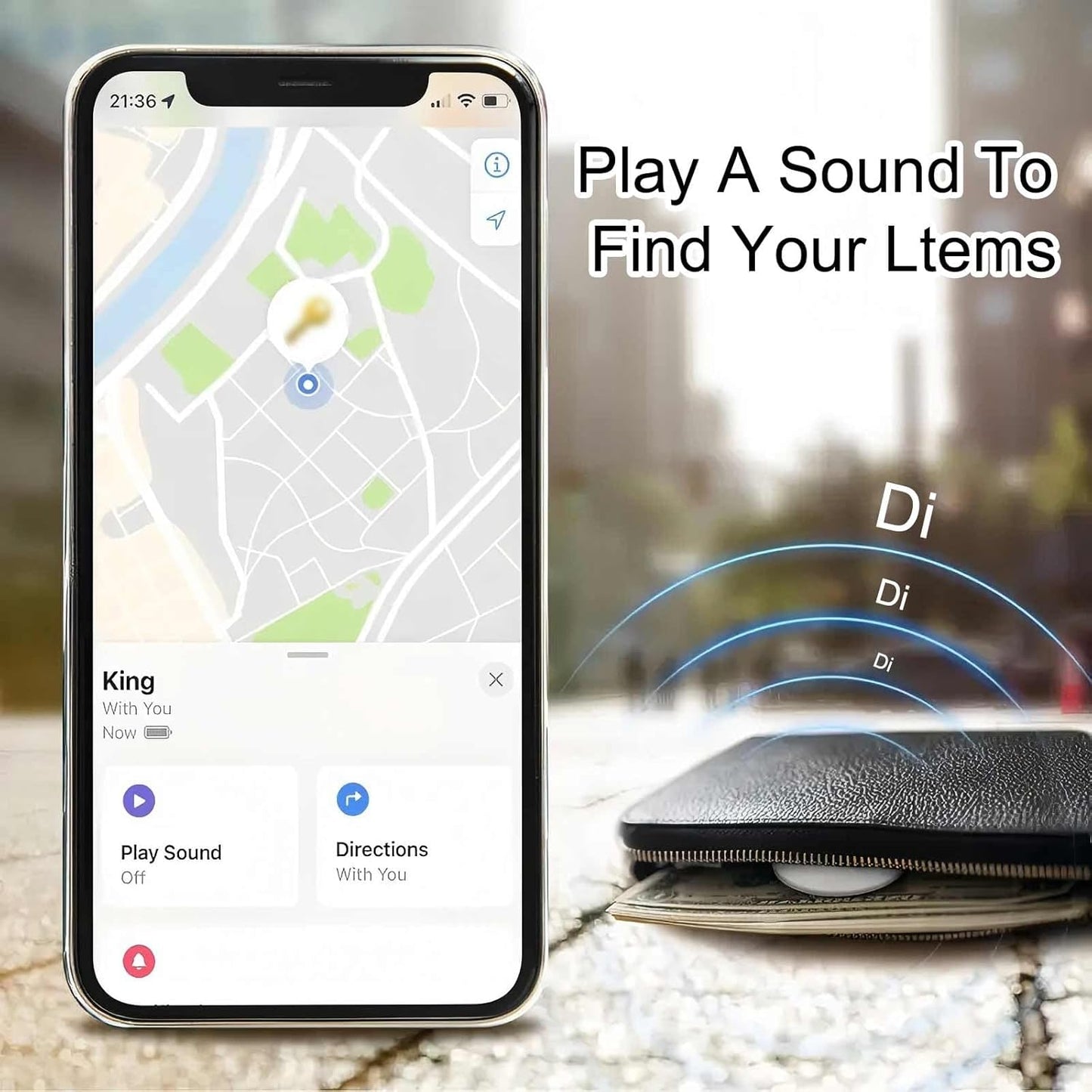Techloop Living Mini GPS Tracker – No Subscription, Works with Apple Find My (iOS) · 4-Pack