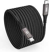 Long USB C Data Cable 15FT,USBC 3.2 Charge/Data/Video Cord(100W,20Gbps,4K)