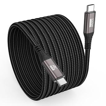 Long USB C Data Cable 15FT,USBC 3.2 Charge/Data/Video Cord(100W,20Gbps,4K)