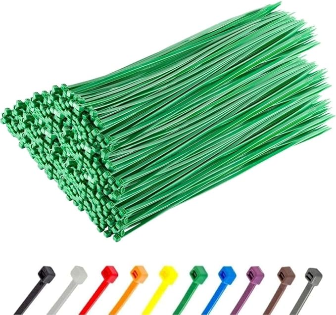GTSE 14 Inch Green Heavy Duty Zip Ties, 1,000 Bulk Pack, 120lb Strength, UV Resistant Nylon Cable Ties, Self-Locking 14" Tie Wraps
