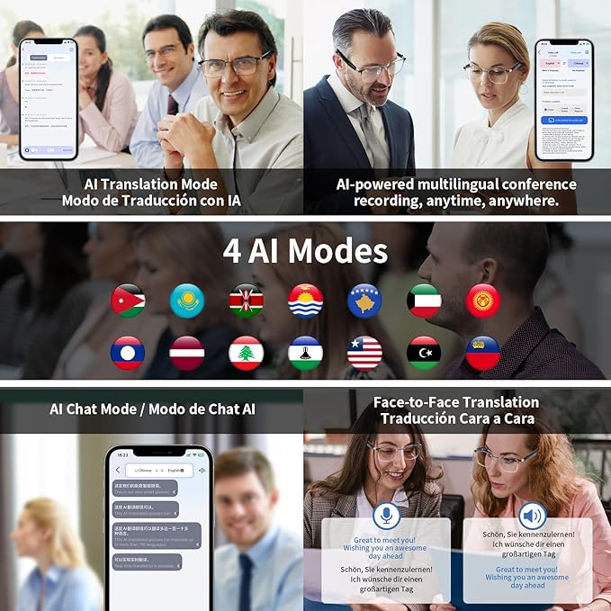 AI Smart Glasses with ChatGPT, Bluetooth Glasses for Men & Women, Photochromic Lenses, Real-Time Translation in 160+ Languages via APP, AI Glasses with Speakers for Indoor Outdoor (Gold)
