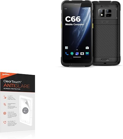 BoxWave Screen Protector Compatible With Chainway C66 Fingerprint Scanner - ClearTouch Anti-Glare (2-Pack), Anti-Fingerprint Matte Film Skin