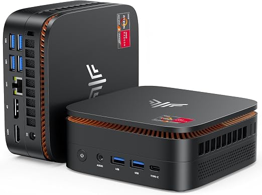 KAMRUI Pinova P1 Mini PC, W-11 Pro AMD Ryzen R2544(Beat 10110U/N150/N95 up to 3.7GHz), 16GB RAM 256GB SSD Mini Desktop Computer Support 4K HDMI+DP+Type-C/WiFi/BT for Business Home Office Mini pc - Image 6