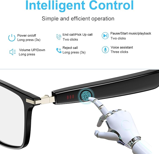 AI Smart Glasses, Bluetooth 5.3 Glasses for Men Women ,Translation Glasses with 164 Language,Physical Color Changing Lens, Music Playback & Hands-Free Calling,Design for Travel/Meeting/Business (M01)