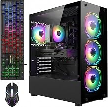 STGAubron Gaming PC Desktop,R5 5500,RTX 3050 6G,32G DDR4,1T SSD - Image 1