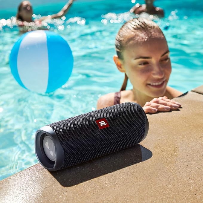 JBL Flip 5 Waterproof Portable Bluetooth Speaker - Black (Renewed)