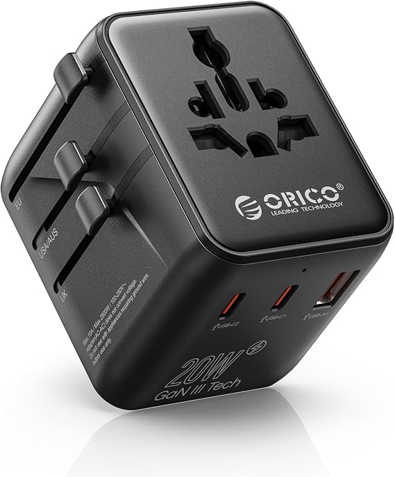 ORICO Universal Travel Adapter 100W GaN International Power Adapter
