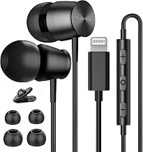 Lightning Headphones for iPhone 13 14 12 Pro Max MFi Certified Lightning Earbuds with Mic Noise Isolation Stereo Bass in-Ear Headphones Lightning Connector Wired Earphones for iPhone 11 XR SE - Image 1