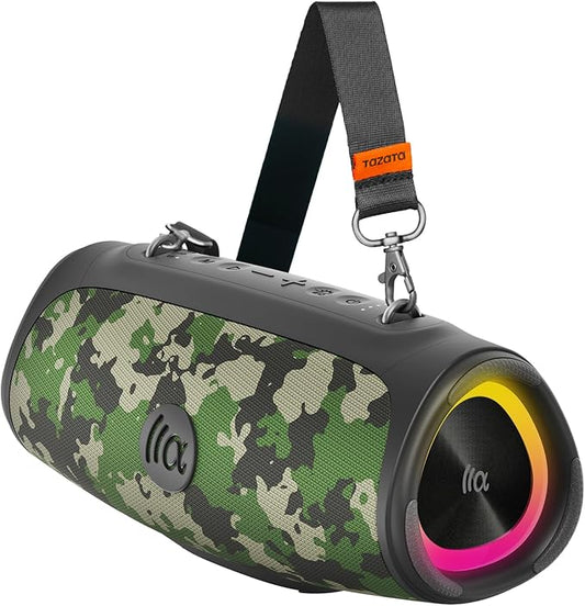 Portable Bluetooth Speaker 60W RMS,90W Peak Loud Subwoofer Wireless Stereo with HD Sound,8H Playtime IPX7 Waterproof for Party cmaping Beach