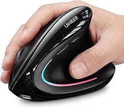 Uineer Vertical Ergonomic Mouse, Wireless Bluetooth Mouse, 3-Device - Image 1