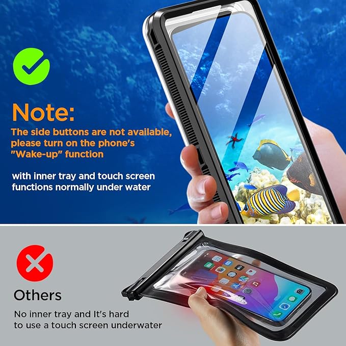 AICase Waterproof Phone Case,Cruise Essentials 2025/Universal Self-Check Function Underwater Pouch Dry Bag Beach Travel Essentials for iPhone 16e 16 15 14 13 12 11/Samsung S25/LG,Google/Xiaomi/01