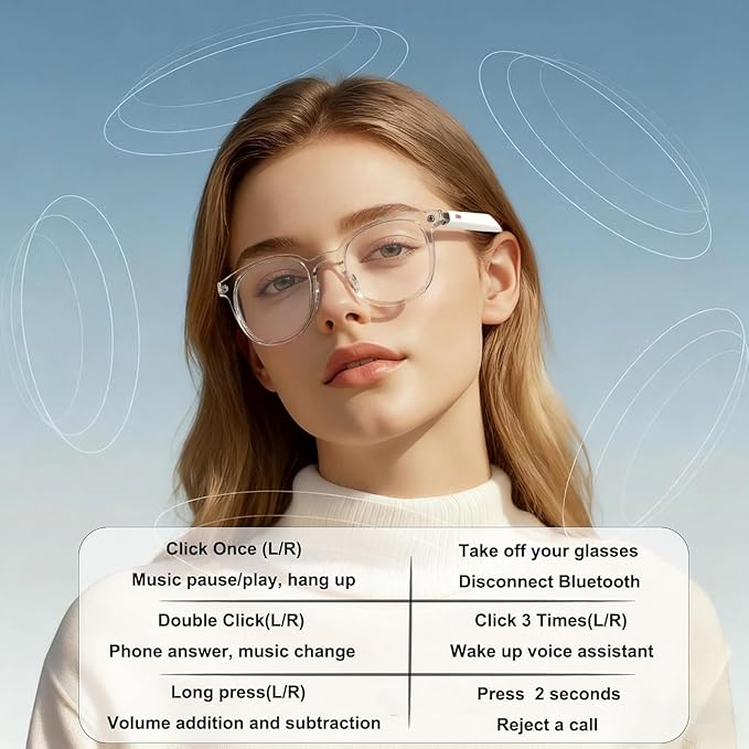 Ai Smart Glasses Bluetooth 5.4 with Translation for Men Women 160+Languages Color-Change Lens Chat GPT Assistant Free App Translator Glasses Meeting,Driver,Travel