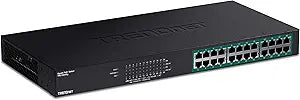 TRENDnet 24-Port Gigabit PoE+ Switch, TPE-TG240g