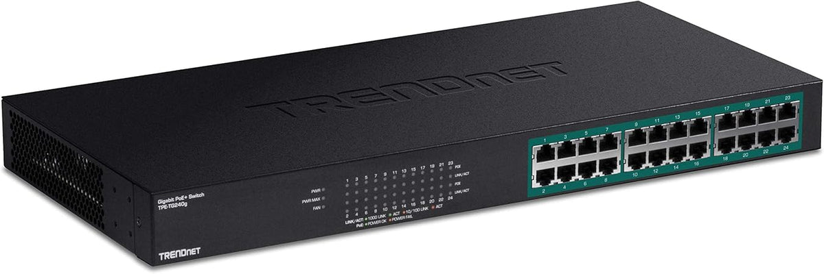 TRENDnet 24-Port Gigabit PoE+ Switch, TPE-TG240g