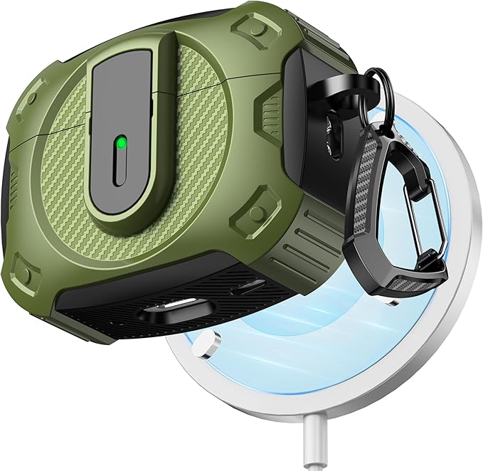 RFUNGUANGO for AirPods Pro 2nd Generation Protective case, 2024 New Space-Themed Protective case. Compatible with Airpods Pro 1/2 and, Works with MagSafe. [Greener]