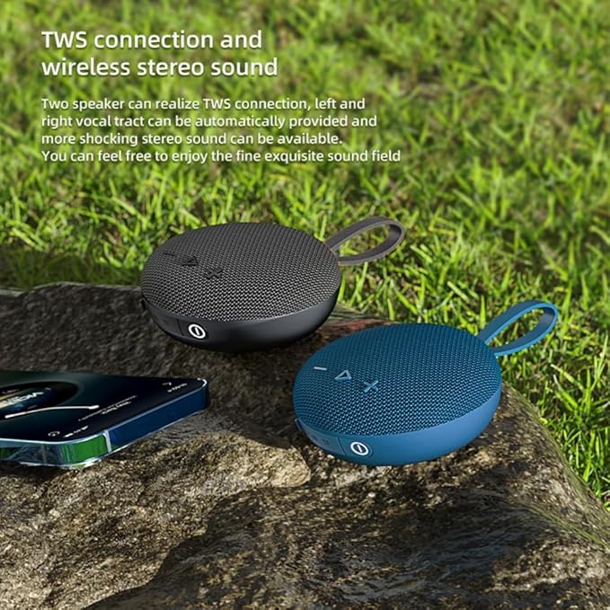 Magnetic Bluetooth Speaker 6W HiFi Sound with TF Card Playback, Built-in Mic, BT5.3, TWS Pairing, IPX6 Waterproof, Wireless Floatable Speaker for Golf Cart & Worksite