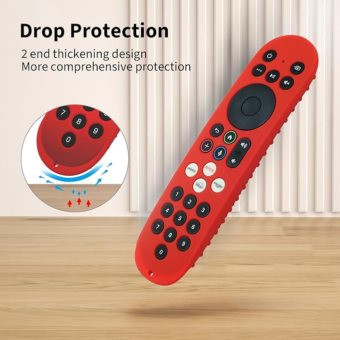 Hi Color Silicone Cover for Xumo Stream Box Remote PR3 Released 2025 Xumo Stream Box Spectrum Tv Remote Case Cover with Lanyard (Mint)