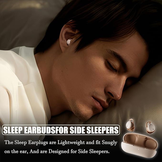 Sleep Headphones Bluetooth 5.3 Noise Cancelling Earbuds for Sleep Sleep Headphones Wireless Sleep Earbuds Sleep Earbuds for Side Sleepers Sleep Earbuds Noise Cancelling