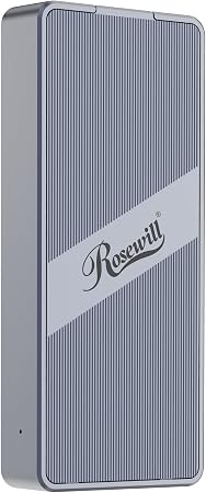 Rosewill 40Gbps M.2 NVMe SSD Enclosure with Cooling Fan, Transparent Back Plate, Support M.2 NVMe SSD up to 8TB, Compatible with Thunderbolt 3/4/USB4/3.2/2.0 M1 M2 Pro/Max, PC, MacBook, IPAD, Chrome