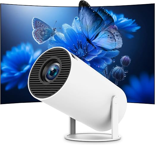 Mini Projector, Portable Smart Projector 4K WiFi 6 BT 5.4 [Built-in App]