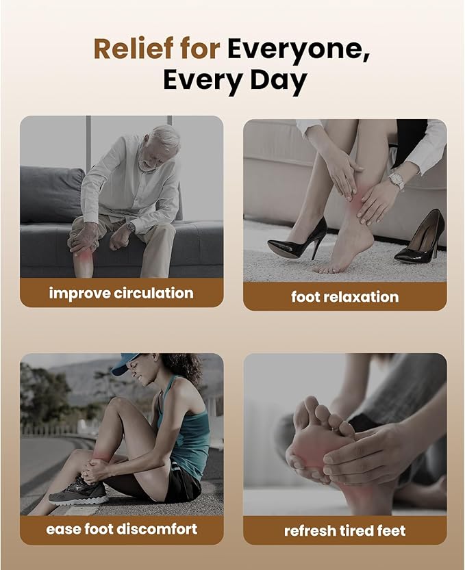 BOB AND BRAD Shiatsu Foot Massager with Heat and Remote, Christmas White Elephant Gifts for Women Mom FSA Eligible HSA Deep Kneading Electric Feet Massager for Plantar Fasciitis, Fits US Size 12