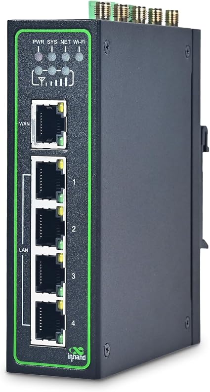 InHand Networks IR315 Industrial LTE Router (CAT 6) with GPS/GNSS,4G Mobile Gateway, Wi-Fi, Dual SIM & 4 Digital I/O – Secure VPN Travel Modem Compatible with Verizon/AT&T/T-Mobile for RV, Fleet & IoT