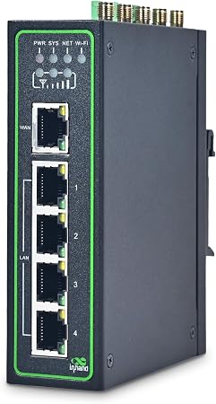 InHand Networks IR315 Industrial LTE Router (CAT 6) with GPS/GNSS,4G Mobile Gateway, Wi-Fi, Dual SIM & 4 Digital I/O – Secure VPN Travel Modem Compatible with Verizon/AT&T/T-Mobile for RV, Fleet & IoT