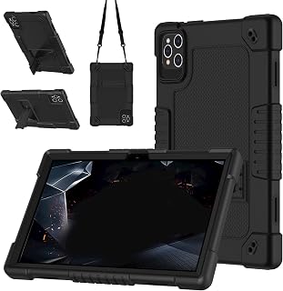 for MEIZE D115 Tablet Case,for DigiLand DL1050 Case Shoulder Strap Kickstand Cover for ANTEMPER D106/DOMATON D105/KADYBE D115/DigiLand DL1050/DigiLand S10 DL1050 R10 PRO(Black)