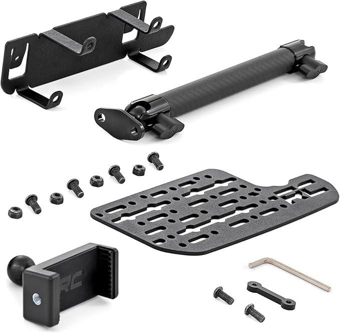 Rough Country Accessory Dash Mount for Ram 1500 (2019–2026 w/ 8.4" Touchscreen) - Phone & Device Mount w/ 10" Arm, Works with Standard Devices