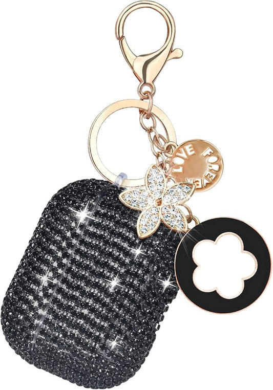 Bling Airpods iPods Pro 3 Case Cover 2025, VISOOM Rhinestone Airpods Pro 3 Cases Cute Glitter Jewelry Airpod iPod Pro3 Cases for Sparkly Apple AirPods iPods Pro 3rd Gen Case with Keychain for Women