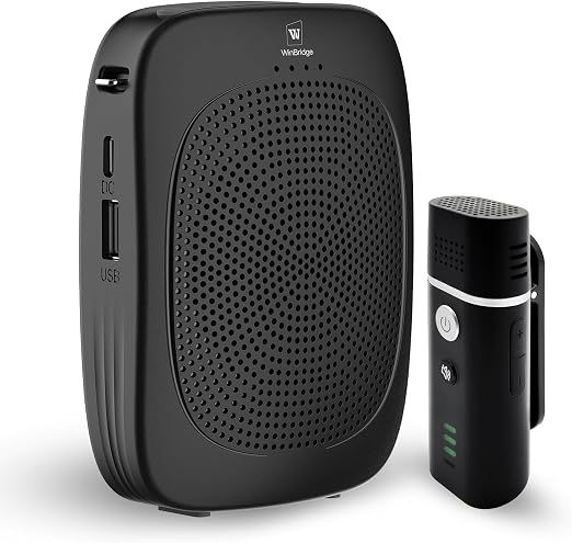 Bluetooth Voice Amplifier with Wireless Lavalier Lapel Mic for Teachers