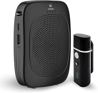 Bluetooth Voice Amplifier with Wireless Lavalier Lapel Mic for Teachers