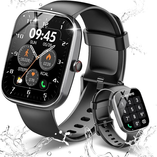 Csasan Smart Watch for Men Women(Answer/Make Call), 1.91" HD Screen Smartwatch Heart Rate/Sleep/Steps Monitor Black