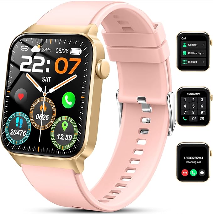 Smart Watch for Women Men(Answer/Make Call), Smartwatch Sports Fitness Tracker with Heart Rate Sleep Monitor Pedometer, IP68 Waterproof Fitness Watch for Android iOS