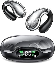 Boytond Ultra Open Ear Earbuds - Clip on Earbuds, Open Ear Headphones with Comfortable Bone Conduction Design, Waterproof Build for Running, Gym Workouts and Outdoor Sports,Crystal Black - Image 1