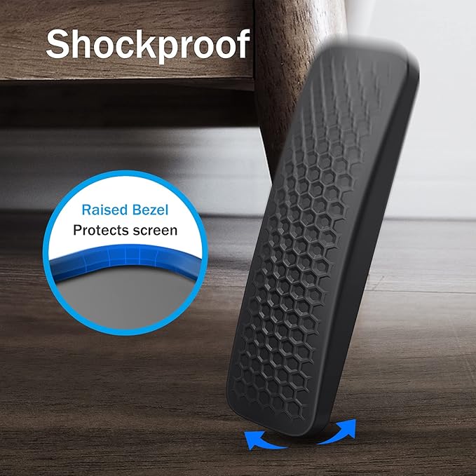 Fintie Bundle: Case for Apple TV 4K / HD Siri Remote Controller (2nd Gen / 3rd Gen) 2021 2022 and Apple AirTag - Lightweight Anti Slip Shockproof Silicone Cover + Remote Holder Bracket Shelf