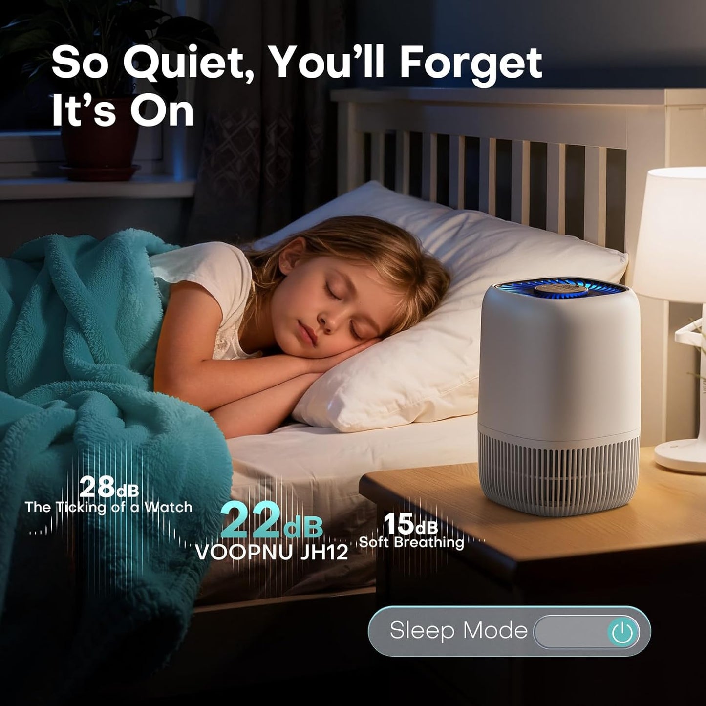 Air Purifier for Home – H13 True HEPA, 1076 ft², 360° Intake, 3 Speeds, Timer, Aroma, Quiet