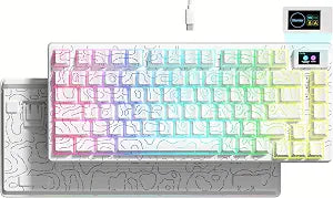Womier SK80 75% Percent Keyboard Gaming with Color Multimedia Display