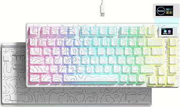 Womier SK80 75% Percent Keyboard Gaming with Color Multimedia Display