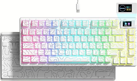 Womier SK80 75% Percent Keyboard Gaming with Color Multimedia Display
