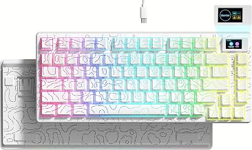 Womier SK80 75% Percent Keyboard Gaming with Color Multimedia Display - Image 1