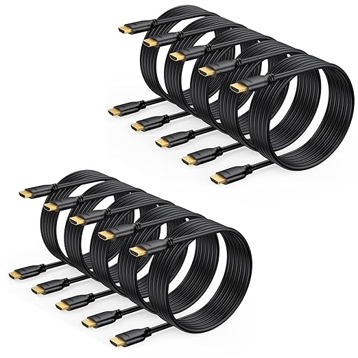 4K HDMI Cable 6FT 10-Pack, High Speed HDMI to HDMI Cable 6 Foot HDMI 2.0 Cord Supports 4K@60Hz, 2K, 1080P, HDCP 2.2, HDR, 3D, ARC & Ethernet