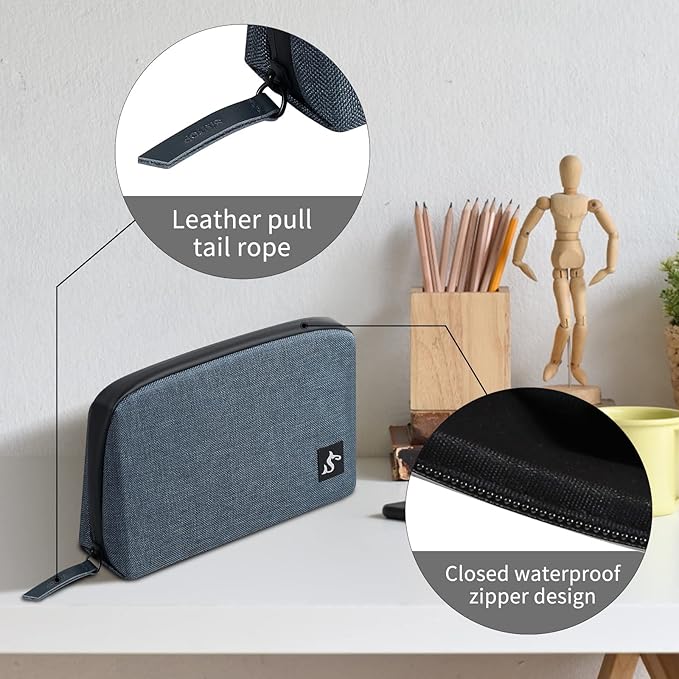 Electronic Organizer Travel Case ??Waterproof Cable Bag for Cord, Charger, Hard Disk, Power Bank ??Small Tech Storage for Travel, Backpack, Business Trip, Airplane