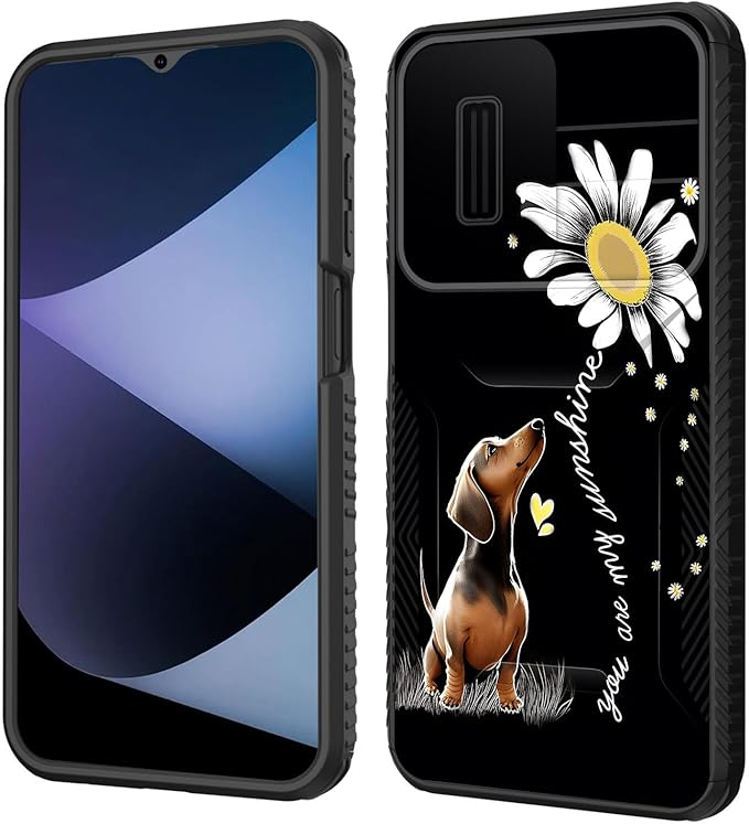 for Galaxy A17 5G Case Built in Slide Camera Lens Cover,Heavy Duty Shockproof Protection Dual Layer Case for Samsung Galaxy A17 5G 6.7" 2025,You are My Sunshine Dachshund