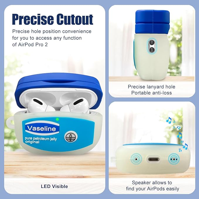 Case for AirPods Pro 2nd Generation Case Cover with Cleaner Kit,Cute Cartoon Kawaii Funny AirPods Pro 2 Case 2022 Silicone Protective Cover for Apple Airpods Pro 2 with Keychain for Women Boys