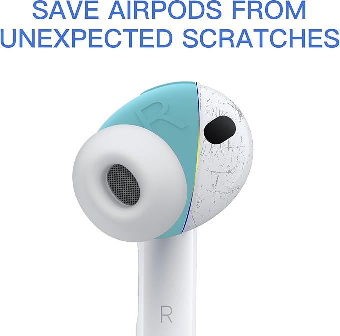 [Fit in Case] 3 Pairs Cover for AirPods Pro 3 DamonLight Anti Scratches Add Grip Sport Ear Tips [US Patent Registered] Compatible with AirPods Pro 3rd Generation 2025 (Ice Blue)
