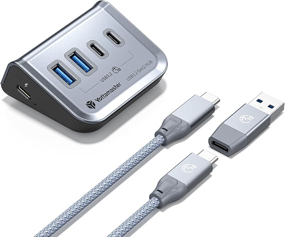 Yottamaster 4-in-1 USB C Hub, 10Gbps USB 3.2 Gen 2 Desktop Splitter