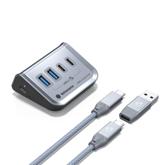 Yottamaster 4-in-1 USB C Hub, 10Gbps USB 3.2 Gen 2 Desktop Splitter